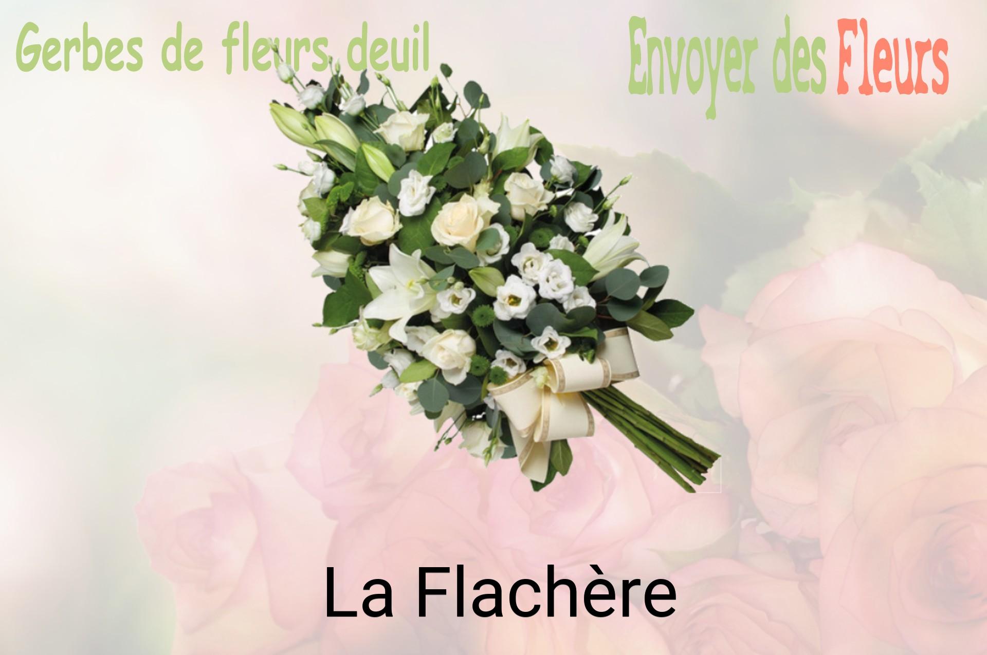 Gerbe de fleurs de deuil livrée à La Flachère